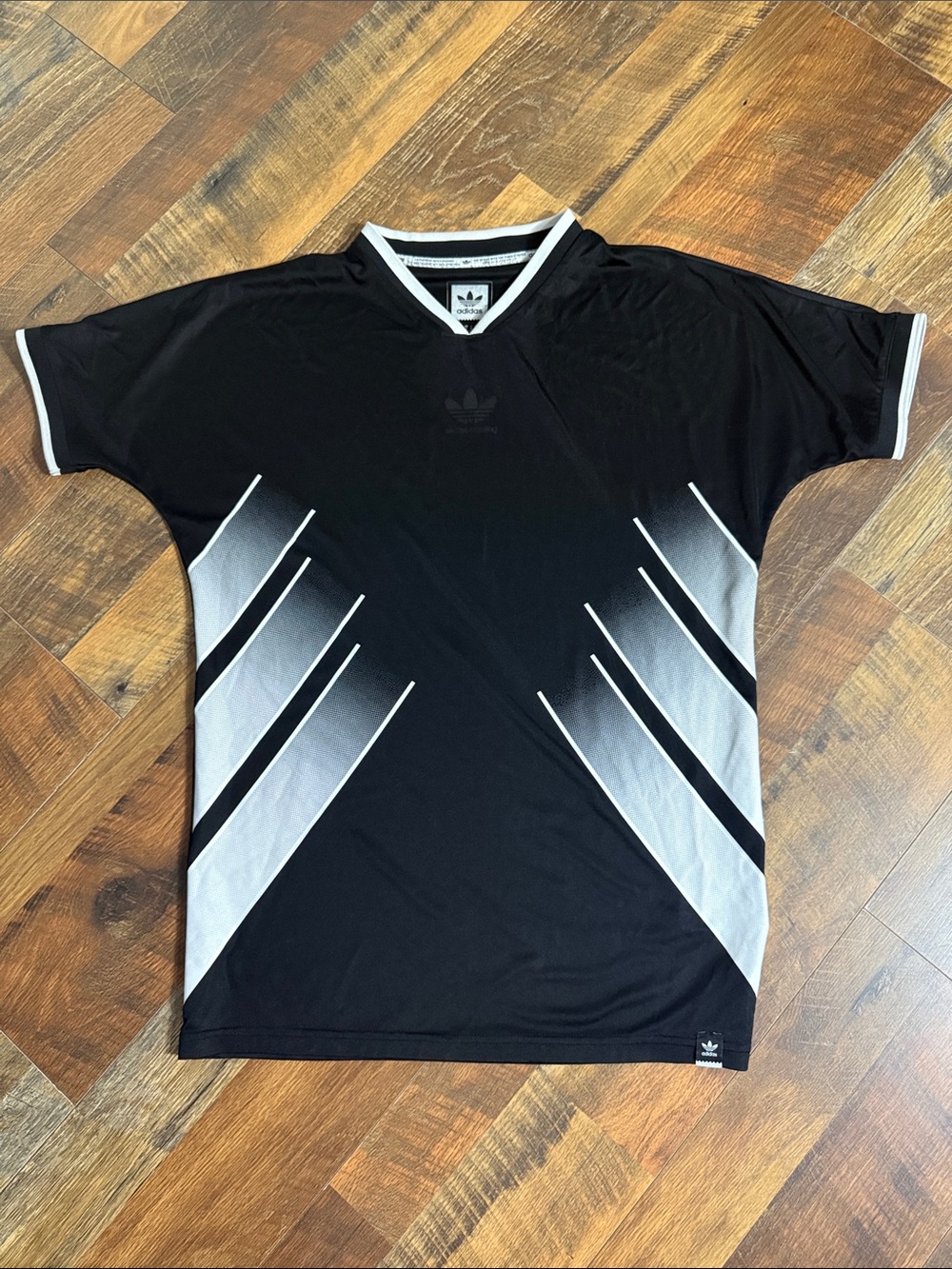 Adidas Originals Climalite Skateboarding Jersey Black Gray Trefoil Size Small